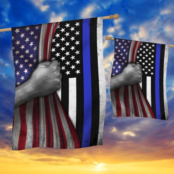 Gearhumans 3D Thin Blue Line American Custom Flag GW2005216 House Flag 