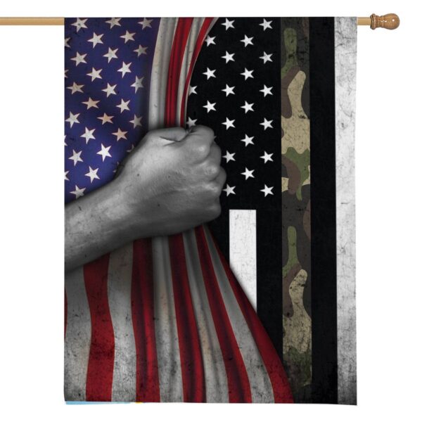 Gearhumans 3D Thin Green Line American Custom Flag GW2005219 House Flag