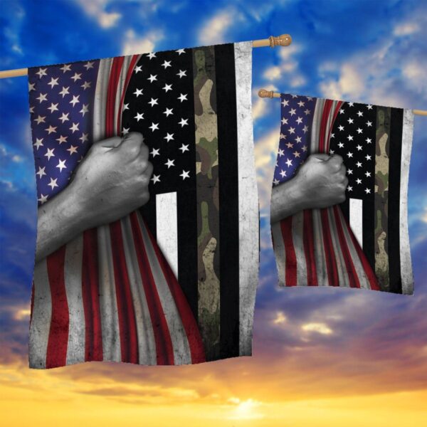 Gearhumans 3D Thin Green Line American Custom Flag GW2005219 House Flag 