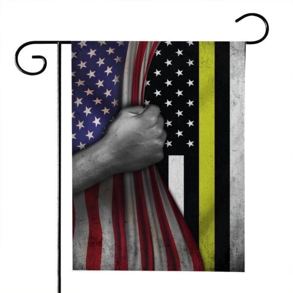 Gearhumans 3D Thin Yellow Line American Custom Flag GW20052110 House Flag House Flag S 