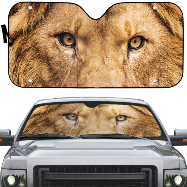 Gearhumans 3D Through The Eyes Of A Lion Custom Sunshade GS02072111 Auto Sunshade