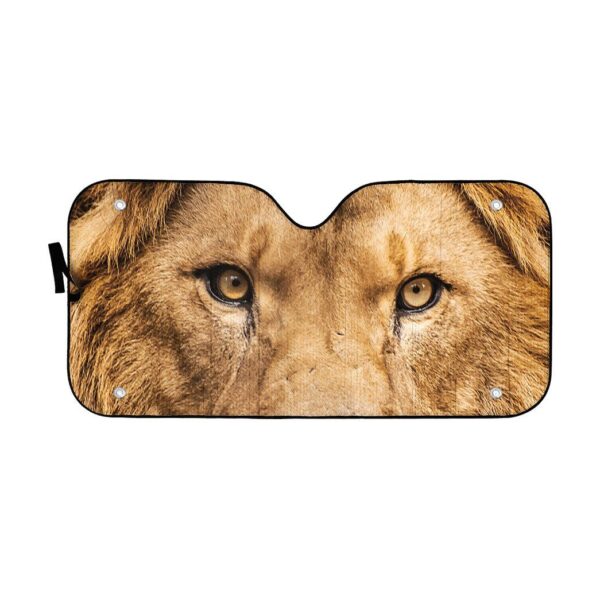 Gearhumans 3D Through The Eyes Of A Lion Custom Sunshade GS02072111 Auto Sunshade 57''x27.5'' 