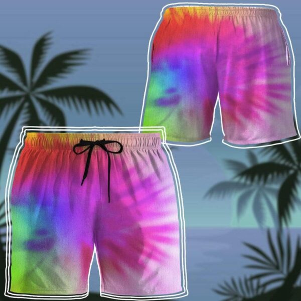 Gearhumans 3D Tie Dye Custom Summer Beach Shorts GN15076 Men Shorts