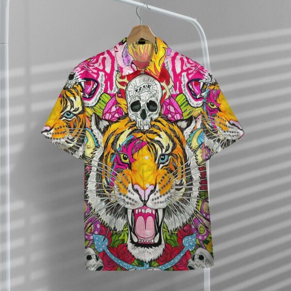 Gearhumans 3D Tigers Tropical Hawaii Shirt ZC13048 Hawai Shirt 