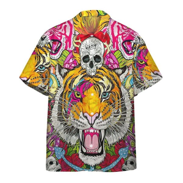 Gearhumans 3D Tigers Tropical Hawaii Shirt ZC13048 Hawai Shirt Short Sleeve Shirt S