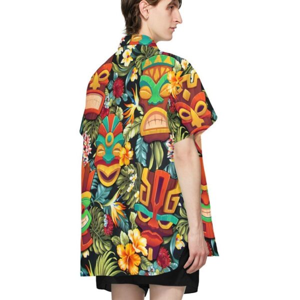 Gearhumans 3D Tiki Head Hawaii Shirt ZK13043 Hawai Shirt 