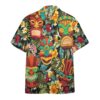Gearhumans 3D Tiki Head Hawaii Shirt ZK13043 Hawai Shirt Short Sleeve Shirt S