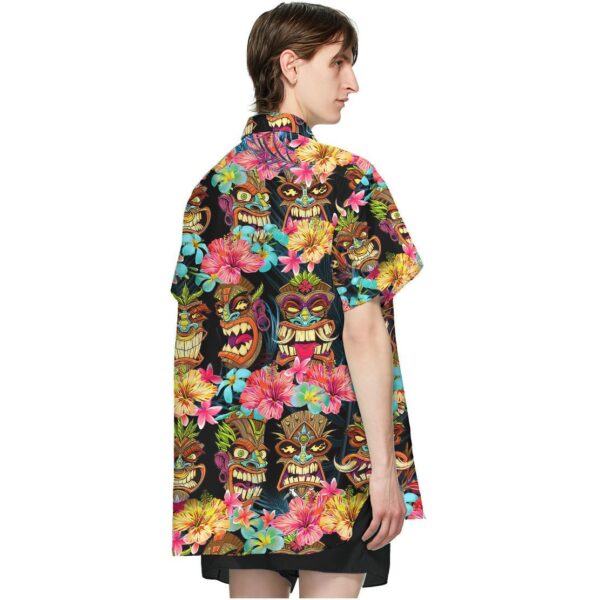 Gearhumans 3D Tiki Head Hawaii Shirt ZZ14041 Hawai Shirt 