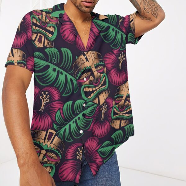 Gearhumans 3D Tiki Mask Hawaii Shirt GS04052112 Hawai Shirt 