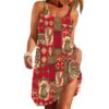 Gearhumans 3D Tiki Tiki Hawaiian Vintage Custom Beach Dress GO03062121 Beach Dress Beach Dress S