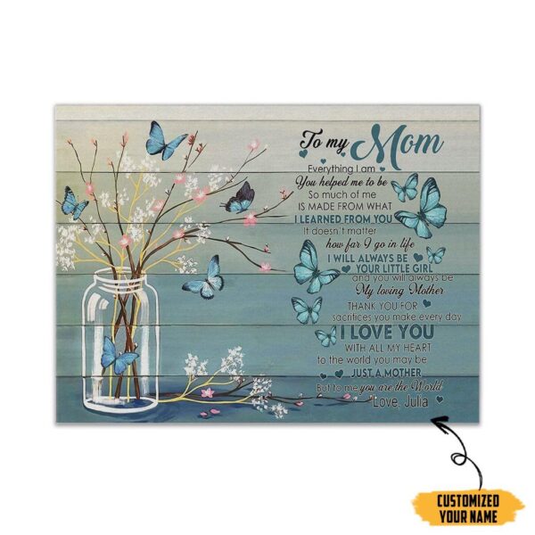 Gearhumans 3D To Loving Mom Mothers Day Canvas GS130432 Canvas 1 Piece Non Frame M