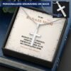 Gearhumans 3D To My Badass Mom Happy Mothers Day Personalized Cross Necklace GS2604218 ShineOn Fulfillment Standard Box