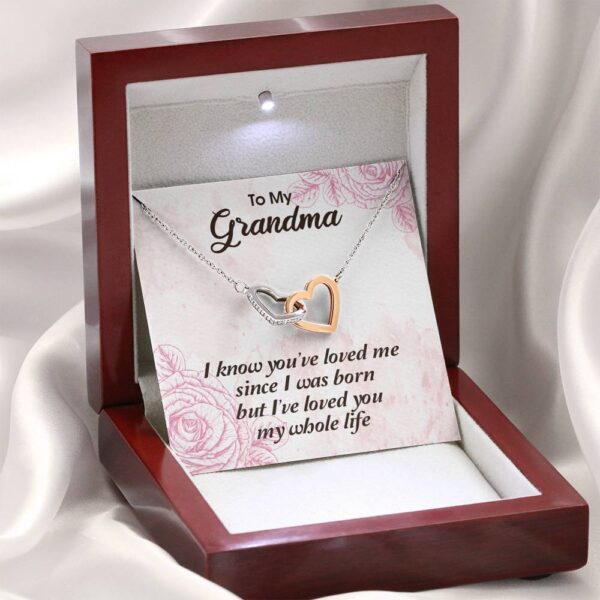 Gearhumans 3D To My Grandma Happy Mothers Day Interlocking Hearts Necklace GS2604213 ShineOn Fulfillment 