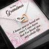 Gearhumans 3D To My Grandma Happy Mothers Day Interlocking Hearts Necklace GS2604213 ShineOn Fulfillment Standard Box