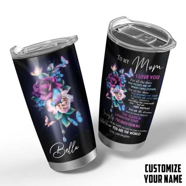 Gearhumans 3D To My Mom I Love You Mothers Day Gift Custom Name Design Insulated Vacuum Tumbler GW300322 Tumbler