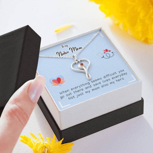 Gearhumans 3D To My Nurse Mom Happy Mothers Day Stethoscope Necklace GS27042113 ShineOn Fulfillment
