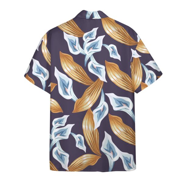 Gearhumans 3D Tom Selleck Magnum Pi Calla Lily Purple Custom Hawaii Shirt GS2206219 Hawai Shirt