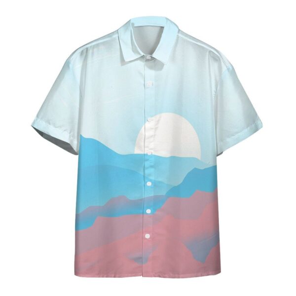 Gearhumans 3D Trans Pride Sunrise Custom Hawaii Shirt GS2105219 Hawai Shirt Short Sleeve Shirt S