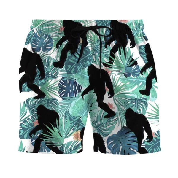Gearhumans 3D Tropical Bigfoot Custom Beach Shorts Swim Trunks GV18088 Men Shorts Men Shorts S
