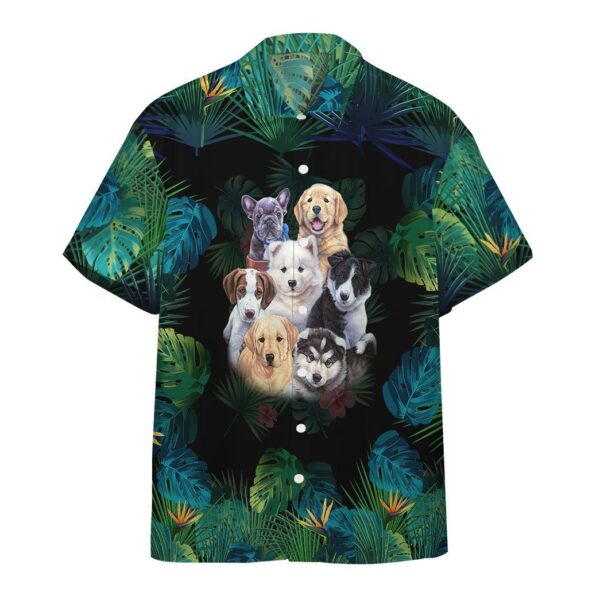 Gearhumans 3D Tropical Garden Puppies Custom Short Sleeve Shirts GS05052120 Hawai Shirt Short Sleeve Shirt S 