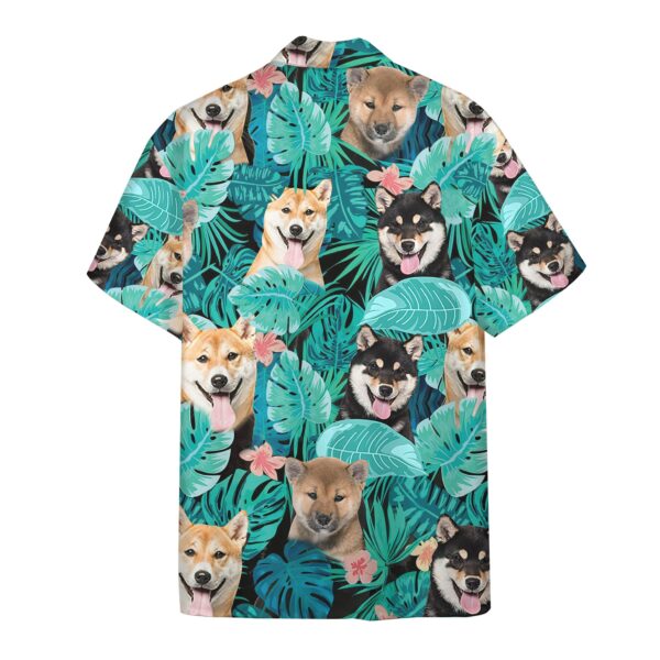 Gearhumans 3D Tropical Shiba Inu Hawaiian Custom Short Sleeve Shirts GW0306211 Hawai Shirt