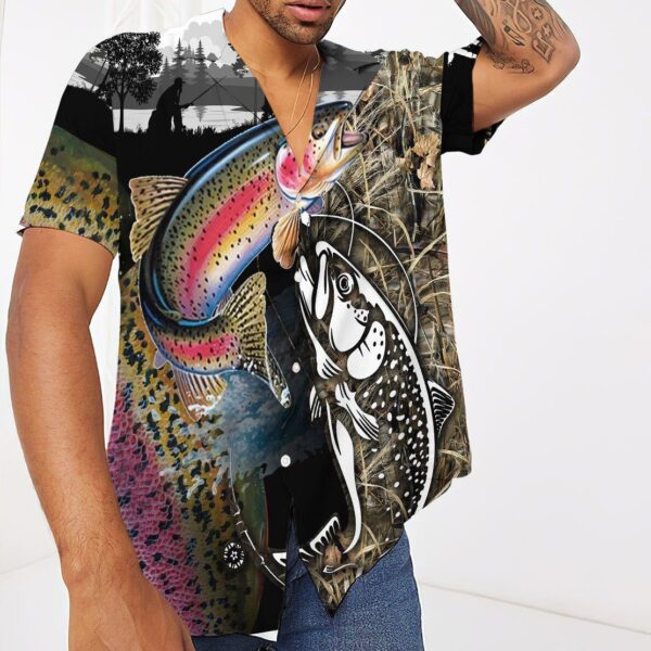 Gearhumans 3D Trout Fish Hawaii Shirt ZZ09046 Hawai Shirt 