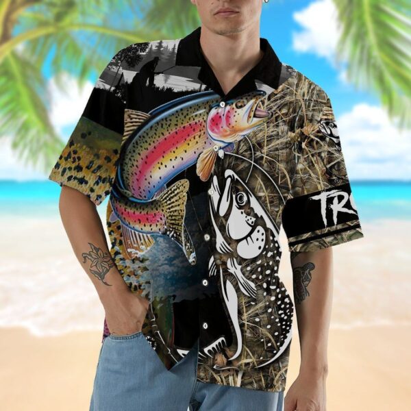 Gearhumans 3D Trout Fish Hawaii Shirt ZZ09046 Hawai Shirt 