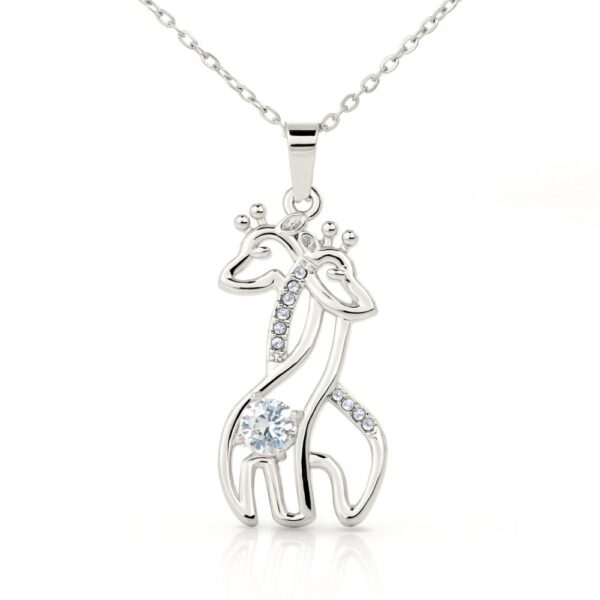 Gearhumans 3D Tummy Love Mom Happy Mothers Day Graceful Love Giraffe Necklace GS26042120 ShineOn Fulfillment 