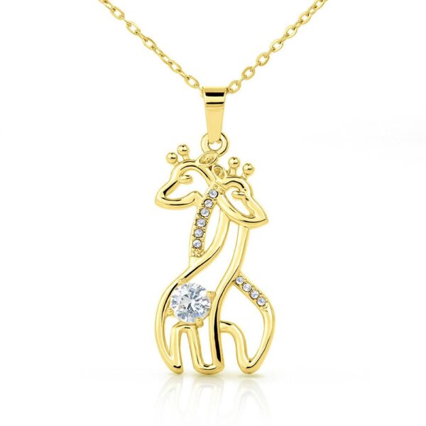 Gearhumans 3D Tummy Love Mom Happy Mothers Day Graceful Love Giraffe Necklace GS26042120 ShineOn Fulfillment 