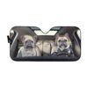 gearhumans 3D Two Friend French Bulldog In Car Custom Car Auto Sunshade GV23066 Auto Sunshade 57''x27.5''