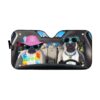 gearhumans 3D Two Pug Dogs Go To The Beach Custom Car Auto Sunshade GV190610 Auto Sunshade 57''x27.5''