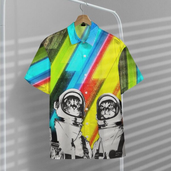 Gearhumans 3D Two Spacecats Custom Hawaii Shirt GO13052130 Hawai Shirt 