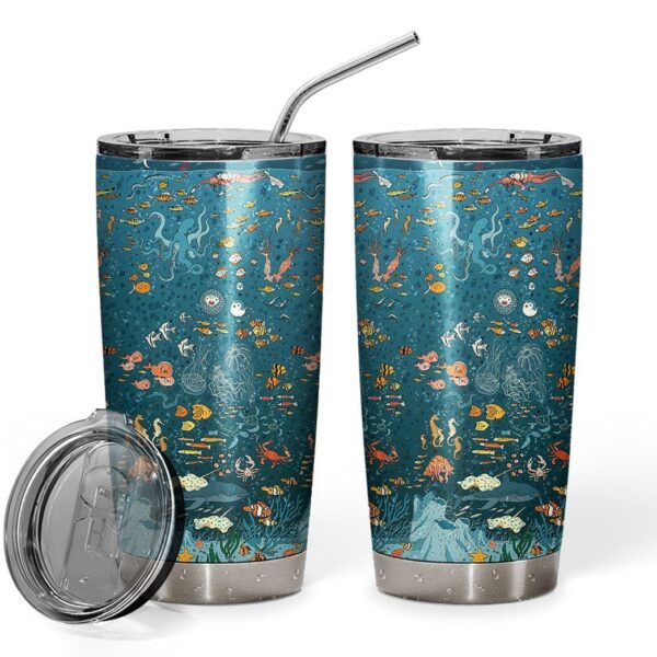 Gearhumans 3D Under The Sea Population Scuba Diving Tumbler ZK1205214 Tumbler 