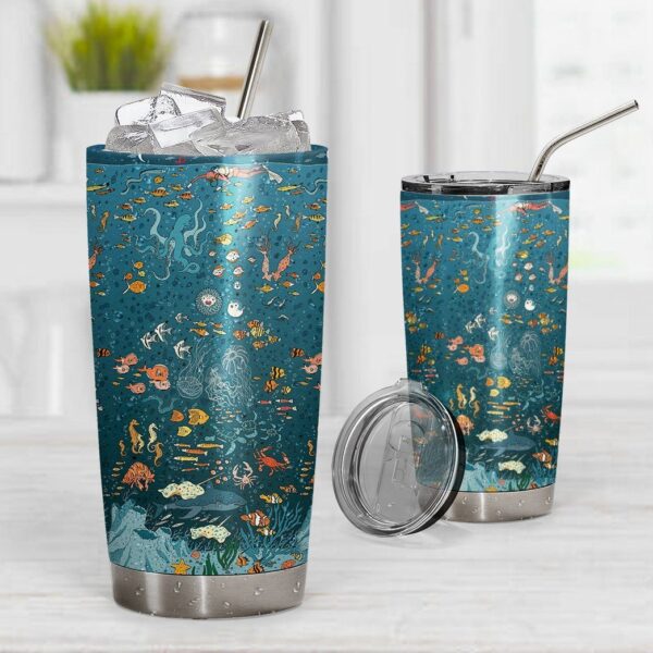 Gearhumans 3D Under The Sea Population Scuba Diving Tumbler ZK1205214 Tumbler 