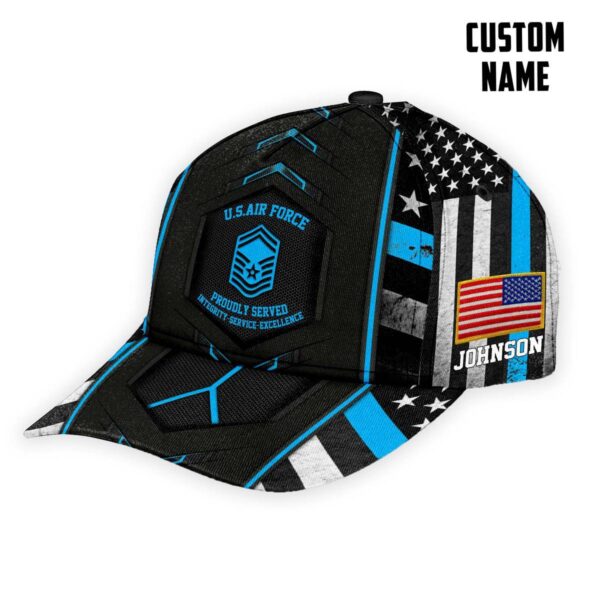 Gearhumans 3D US Air Force Veteran Custom Name Custom Rank Classic Cap GW1005212 Cap