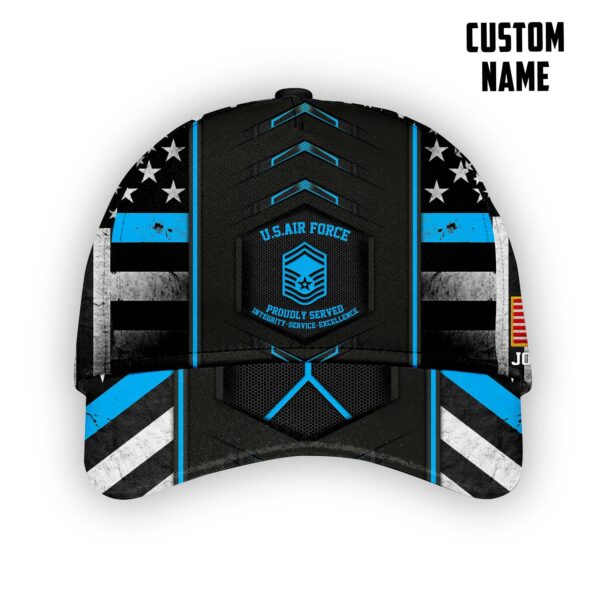 Gearhumans 3D US Air Force Veteran Custom Name Custom Rank Classic Cap GW1005212 Cap Cap 