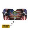 Gearhumans 3D US Armed Forces 4th July Custom Name Car Auto Sunshade GS0806218 Auto Sunshade 57''x27.5''