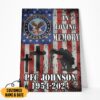 Gearhumans 3D US Veteran Memory Custom Name Custom Date Canvas GW0705212 Canvas 1 Piece Non Frame M