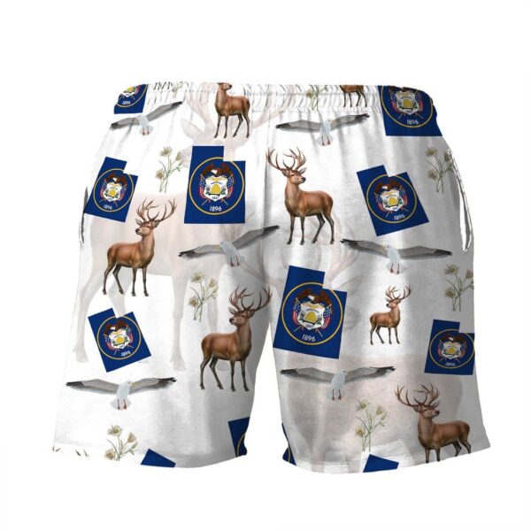 Gearhumans 3D Utah Proud Custom Beach Shorts Swim Trunks GS28052115 Men Shorts