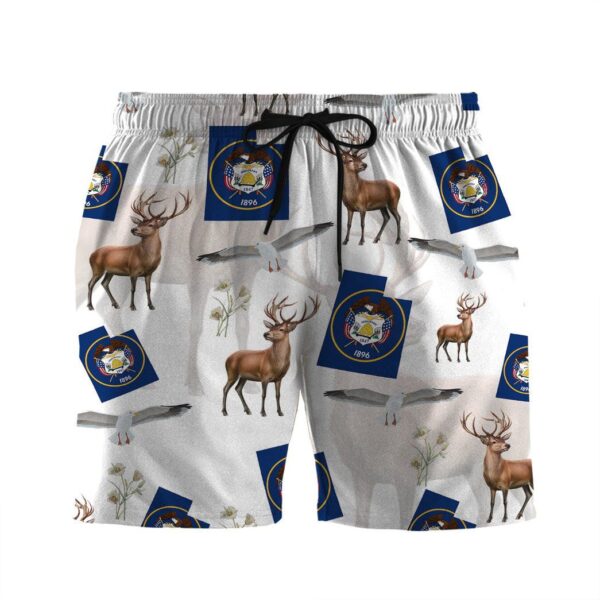 Gearhumans 3D Utah Proud Custom Beach Shorts Swim Trunks GS28052115 Men Shorts Men Shorts S 