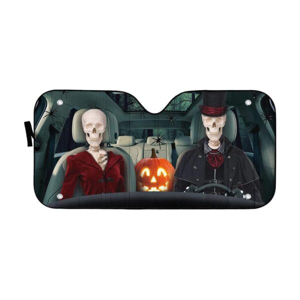 gearhumans 3D Vampire Skeleton Custom Car Auto Sunshade GW20086 Auto Sunshade 57''x27.5'' 