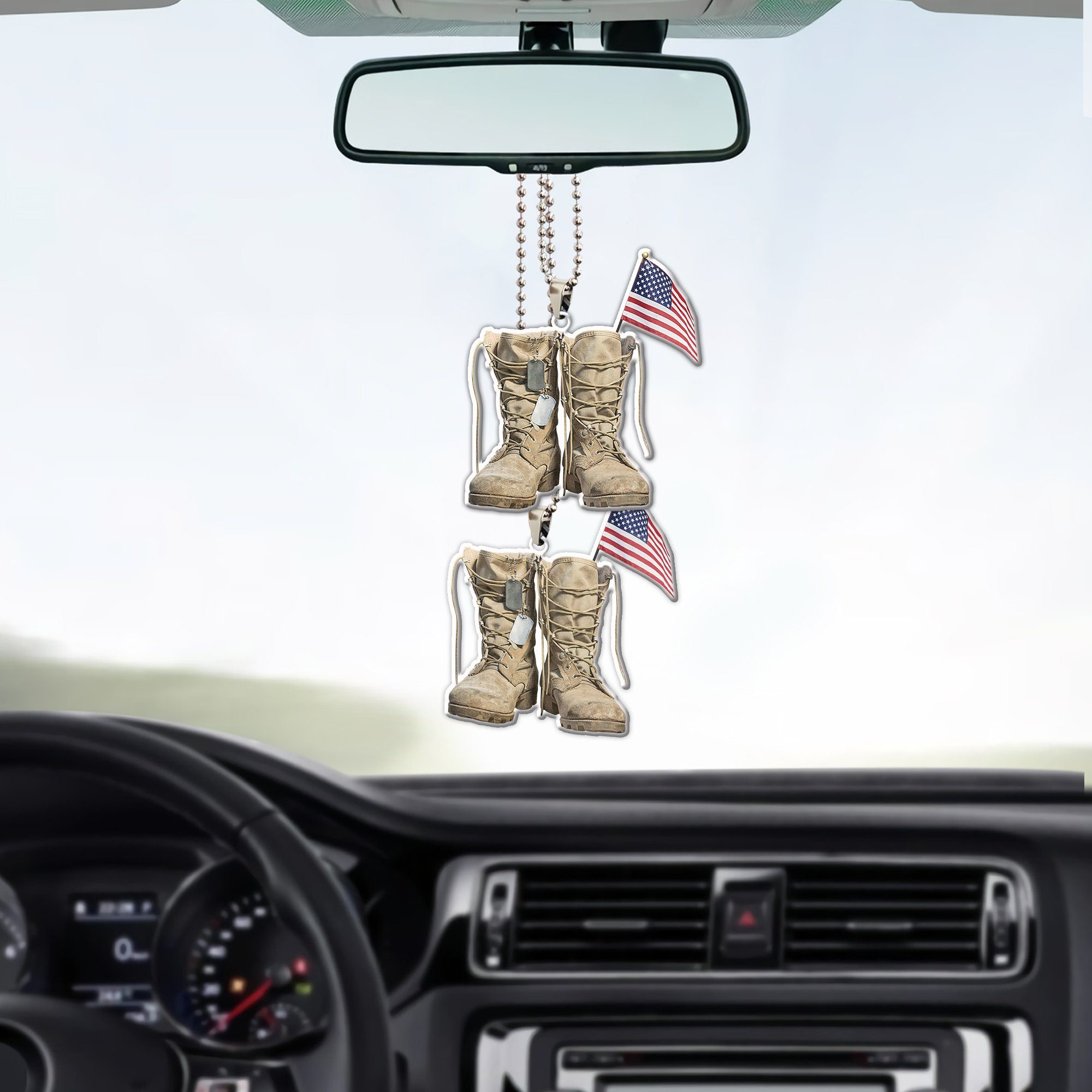 Gearhumans 3D Veteran Boots Custom Car Hanging GW0706215 Car Hanging