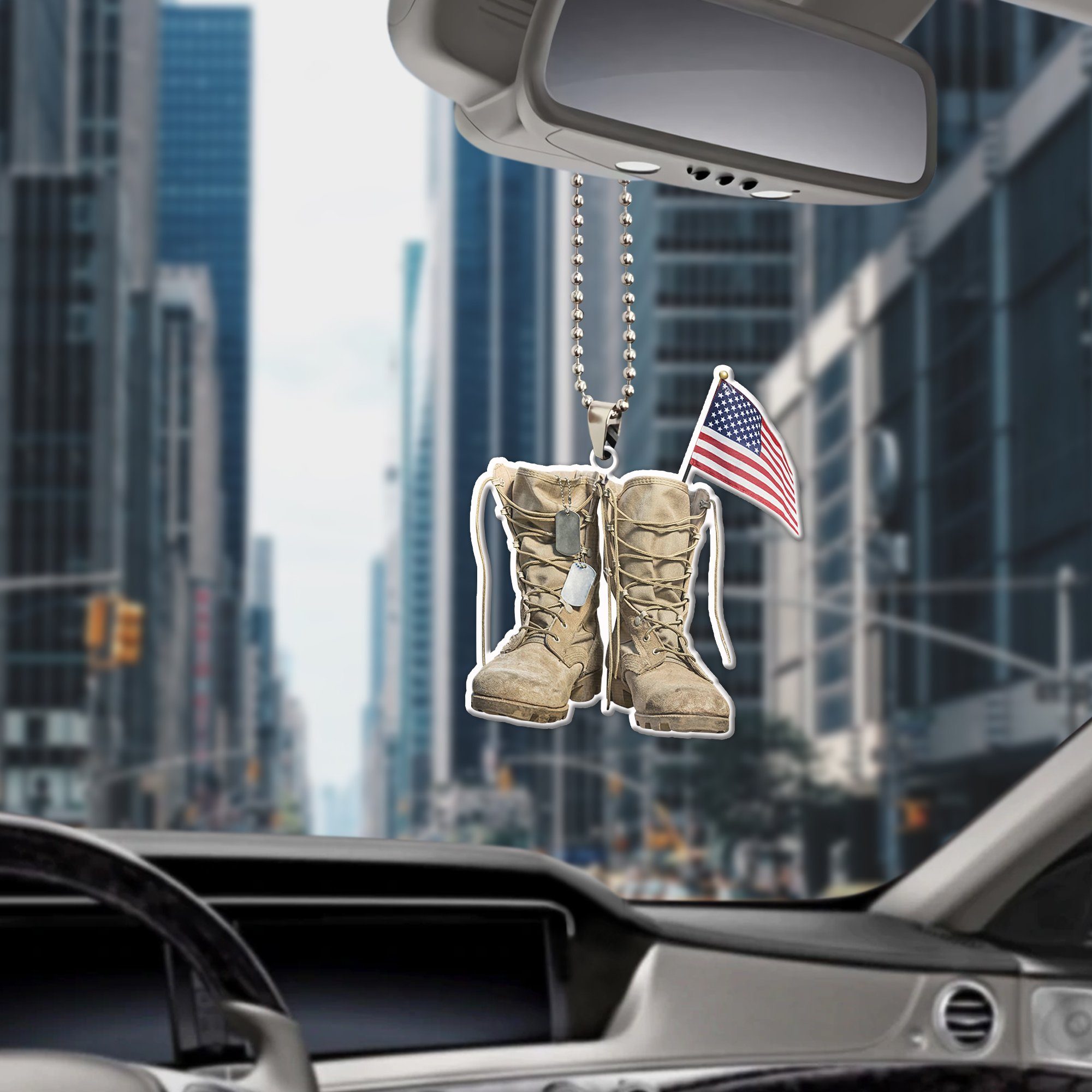 Gearhumans 3D Veteran Boots Custom Car Hanging GW0706215 Car Hanging