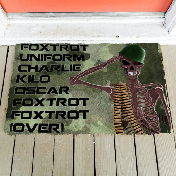 Gearhumans 3D Veteran Foxtrot Custom Doormat GW2704216 Doormat 