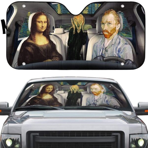 gearhumans 3D Vincent van Gogh Custom Car Auto Sunshade GL030820 Auto Sunshade 