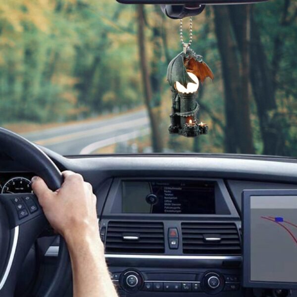 Gearhumans 3D Warrming Casstle Dragon Car Hanging GJ24052102 Car Hanging 