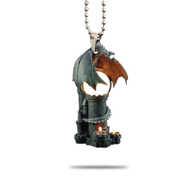Gearhumans 3D Warrming Casstle Dragon Car Hanging GJ24052102 Car Hanging Car Hanging/1 Pack 