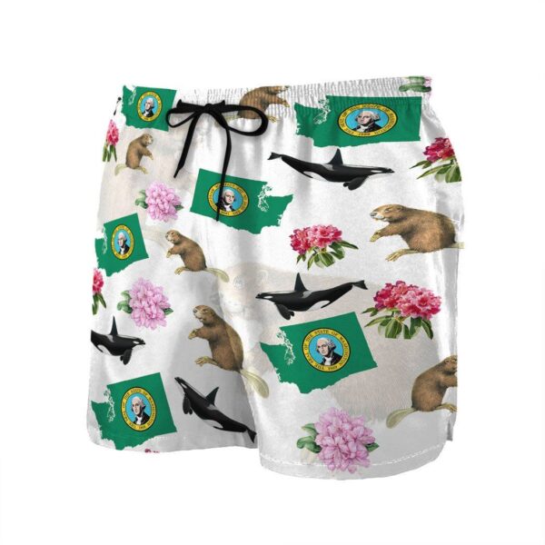 Gearhumans 3D Washington Proud Custom Beach Shorts Swim Trunks GS27052112 Men Shorts