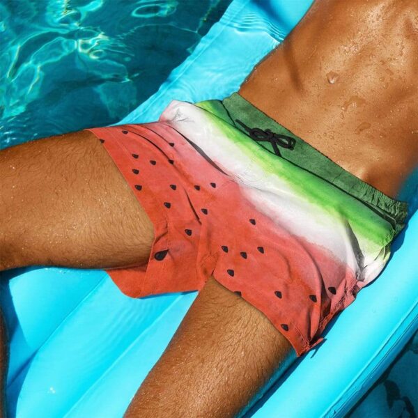 Gearhumans 3D Watermelon Custom Beach Shorts Swim Trunk GW28074 Men Shorts