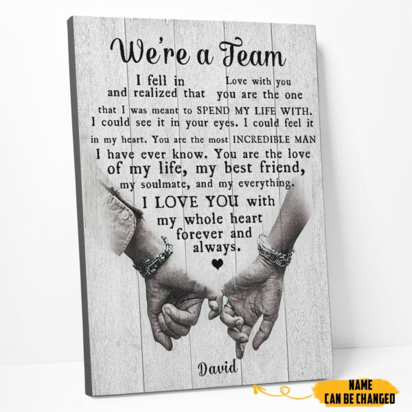 Gearhumans 3D We Are Team Best Gift For Parents Day Custom Name Canvas GS06072113 Canvas